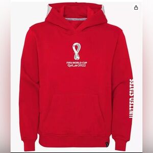 FIFA World Cup Core Fleece Hood, Red, Large, USA